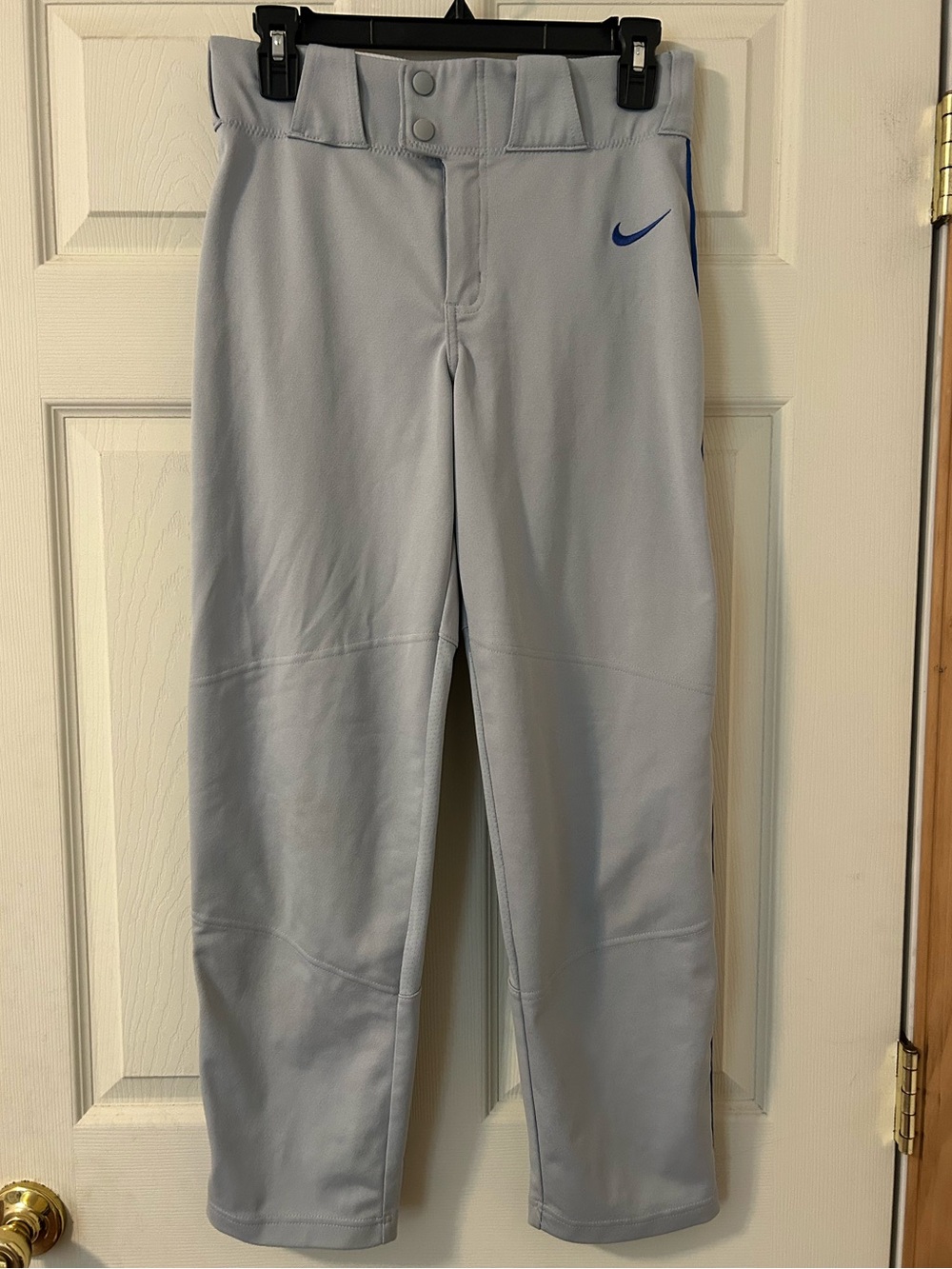 Nike Team Men’s Gray with Royal Blue Piping Baseball Pants XL